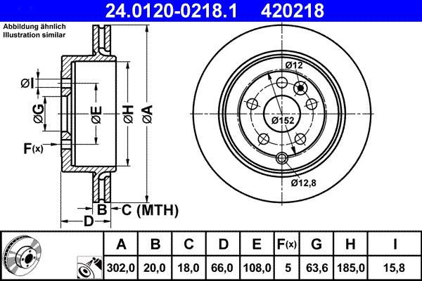 ATE 24.0120-0218.1 - Disque de frein cwaw.fr