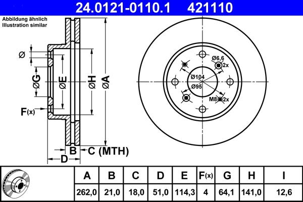 ATE 24.0121-0110.1 - Disque de frein cwaw.fr