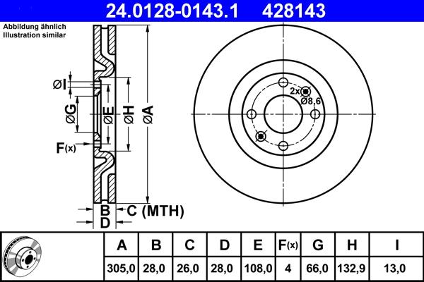 ATE 24.0128-0143.1 - Disque de frein cwaw.fr