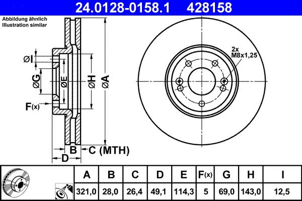 ATE 24.0128-0158.1 - Disque de frein cwaw.fr