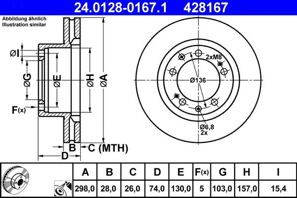 ATE 24.0128-0167.1 - Disque de frein cwaw.fr