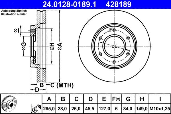 ATE 24.0128-0189.1 - Disque de frein cwaw.fr