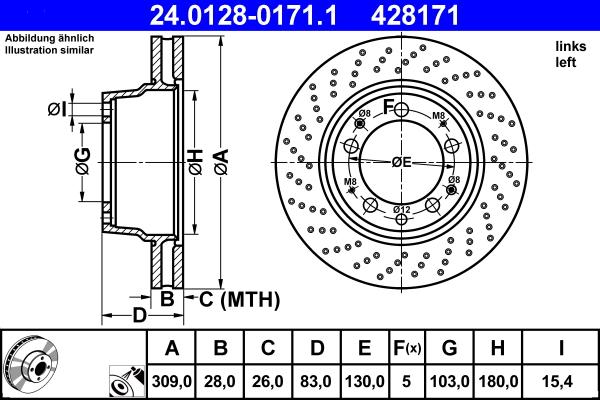 ATE 24.0128-0171.1 - Disque de frein cwaw.fr