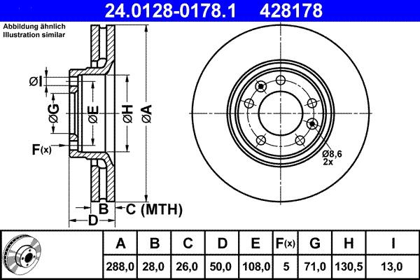 ATE 24.0128-0178.1 - Disque de frein cwaw.fr