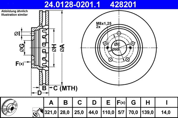 ATE 24.0128-0201.1 - Disque de frein cwaw.fr