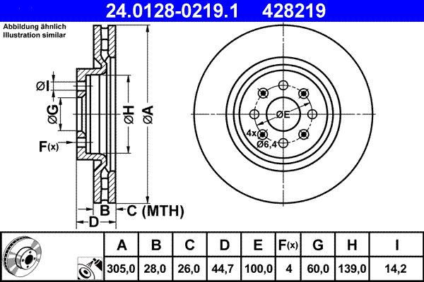 ATE 24.0128-0219.1 - Disque de frein cwaw.fr