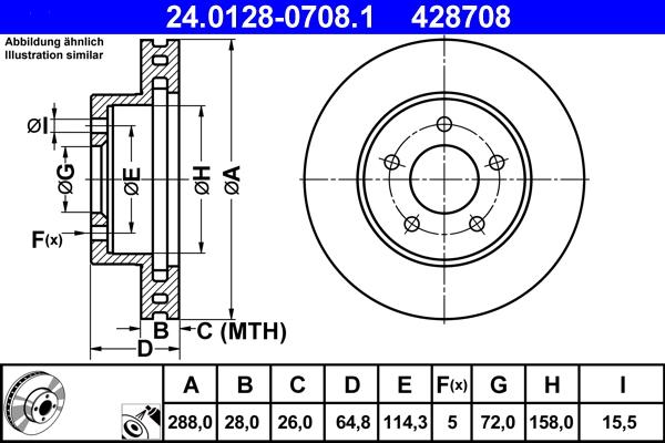 ATE 24.0128-0708.1 - Disque de frein cwaw.fr