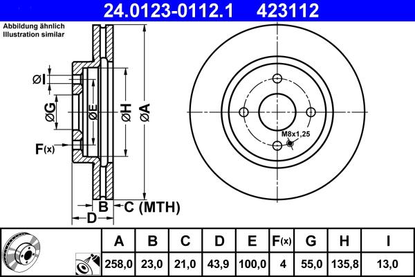 ATE 24.0123-0112.1 - Disque de frein cwaw.fr