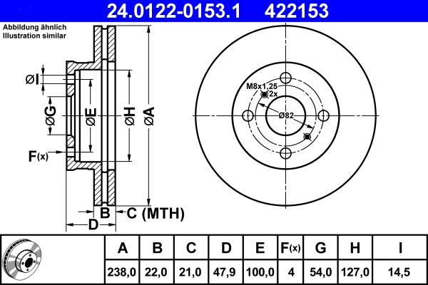 ATE 24.0122-0153.1 - Disque de frein cwaw.fr