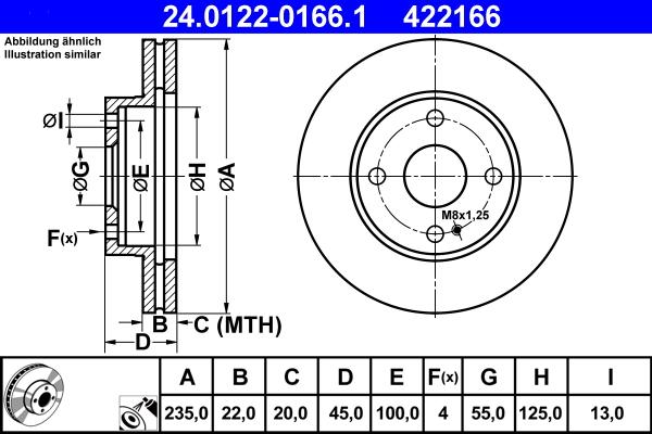 ATE 24.0122-0166.1 - Disque de frein cwaw.fr