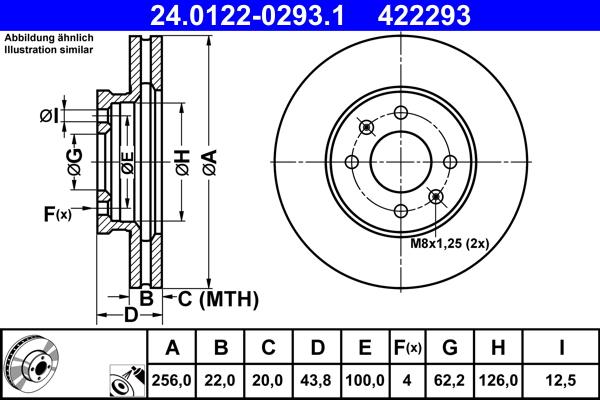 ATE 24.0122-0293.1 - Disque de frein cwaw.fr