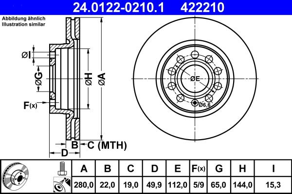 ATE 24.0122-0210.1 - Disque de frein cwaw.fr