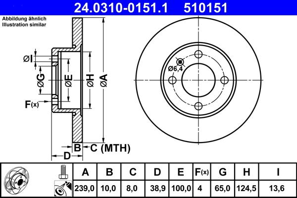 ATE 24.0310-0151.1 - Disque de frein cwaw.fr