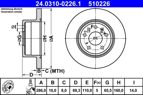 ATE 24.0310-0226.1 - Disque de frein cwaw.fr