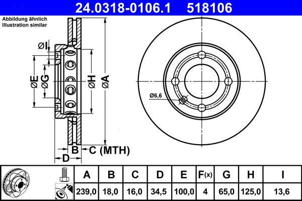 ATE 24.0318-0106.1 - Disque de frein cwaw.fr