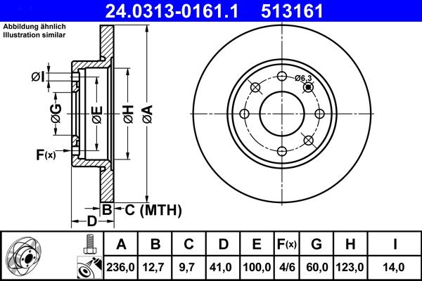 ATE 24.0313-0161.1 - Disque de frein cwaw.fr