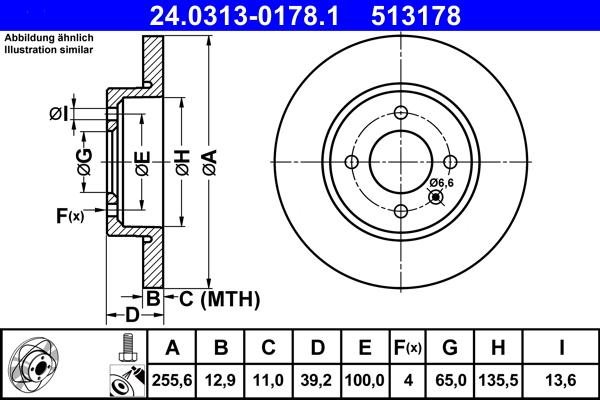 ATE 24.0313-0178.1 - Disque de frein cwaw.fr