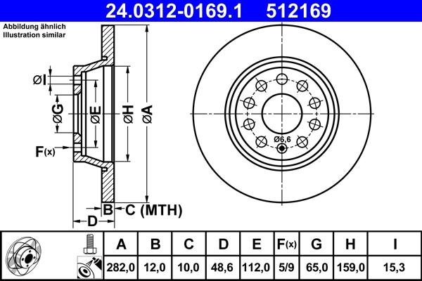 ATE 24.0312-0169.1 - Disque de frein cwaw.fr