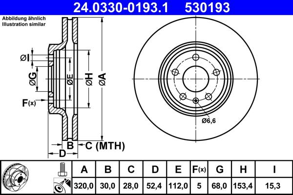 ATE 24.0330-0193.1 - Disque de frein cwaw.fr