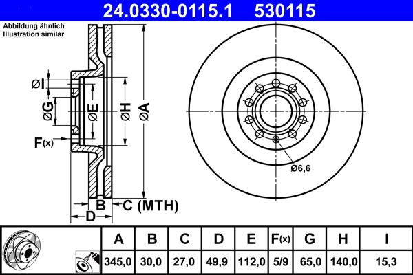 ATE 24.0330-0115.1 - Disque de frein cwaw.fr