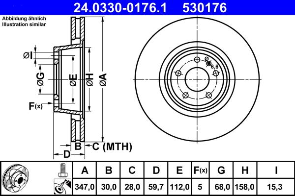 ATE 24.0330-0176.1 - Disque de frein cwaw.fr