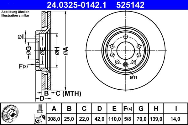 ATE 24.0325-0142.1 - Disque de frein cwaw.fr