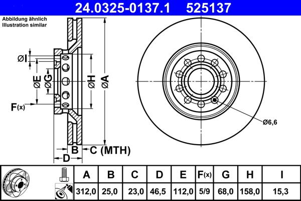 ATE 24.0325-0137.1 - Disque de frein cwaw.fr