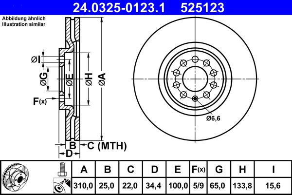 ATE 24.0325-0123.1 - Disque de frein cwaw.fr