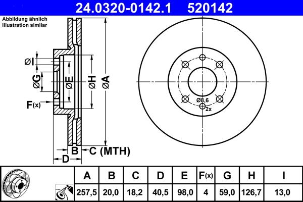 ATE 24.0320-0142.1 - Disque de frein cwaw.fr