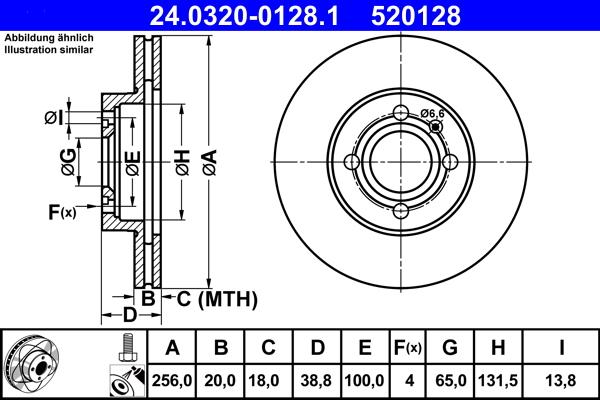 ATE 24.0320-0128.1 - Disque de frein cwaw.fr