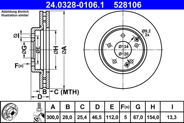 ATE 24.0328-0106.1 - Disque de frein cwaw.fr