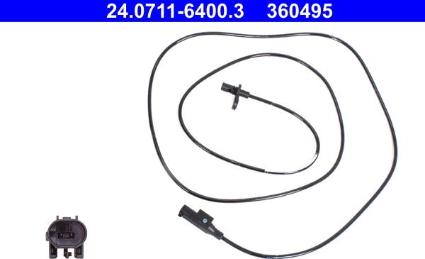 ATE 24.0711-6400.3 - Capteur, vitesse de roue cwaw.fr