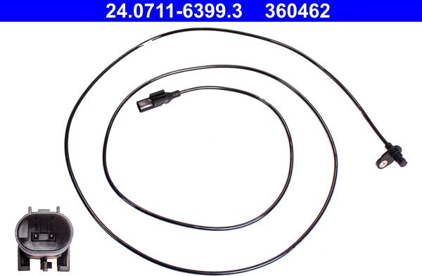 ATE 24.0711-6399.3 - Capteur, vitesse de roue cwaw.fr