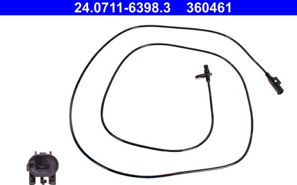 ATE 24.0711-6398.3 - Capteur, vitesse de roue cwaw.fr