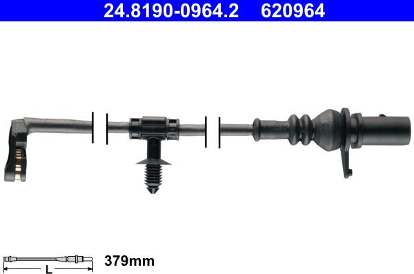 ATE 24.8190-0964.2 - Contact d'avertissement, usure des plaquettes de frein cwaw.fr