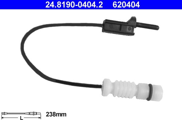 ATE 24.8190-0404.2 - Contact d'avertissement, usure des plaquettes de frein cwaw.fr