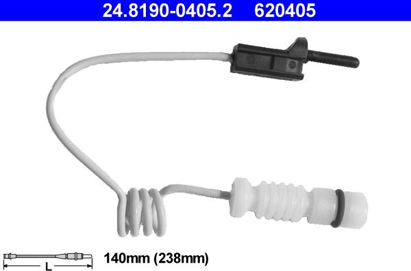 ATE 24.8190-0405.2 - Contact d'avertissement, usure des plaquettes de frein cwaw.fr