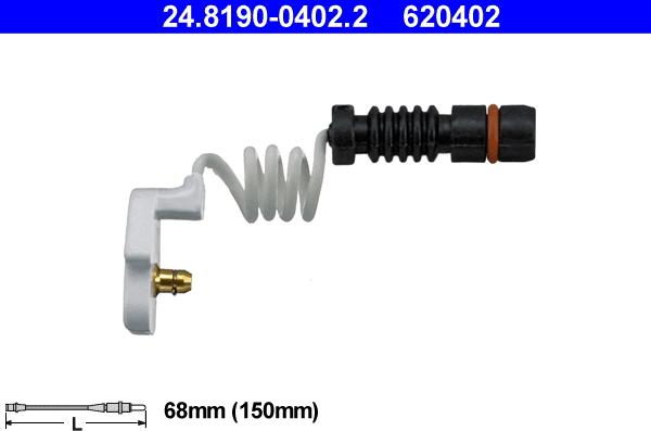 ATE 24.8190-0402.2 - Contact d'avertissement, usure des plaquettes de frein cwaw.fr