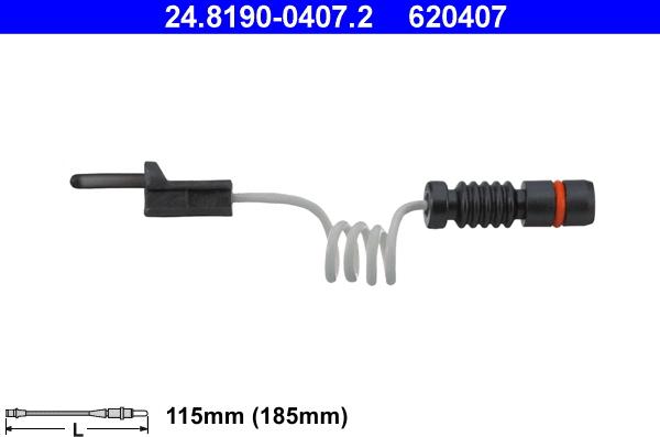 ATE 24.8190-0407.2 - Contact d'avertissement, usure des plaquettes de frein cwaw.fr