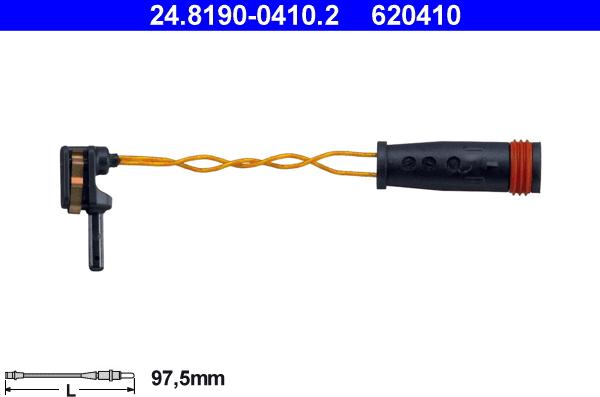 ATE 24.8190-0410.2 - Contact d'avertissement, usure des plaquettes de frein cwaw.fr