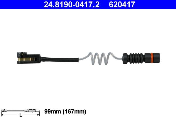 ATE 24.8190-0417.2 - Contact d'avertissement, usure des plaquettes de frein cwaw.fr