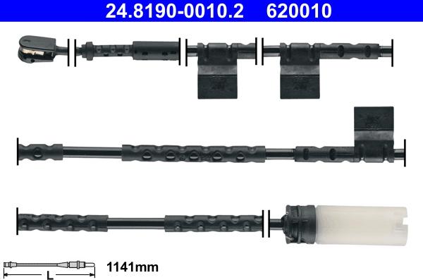 ATE 24.8190-0010.2 - Contact d'avertissement, usure des plaquettes de frein cwaw.fr