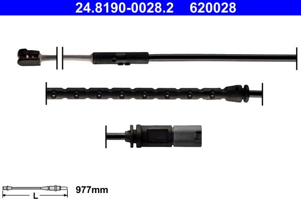 ATE 24.8190-0028.2 - Contact d'avertissement, usure des plaquettes de frein cwaw.fr