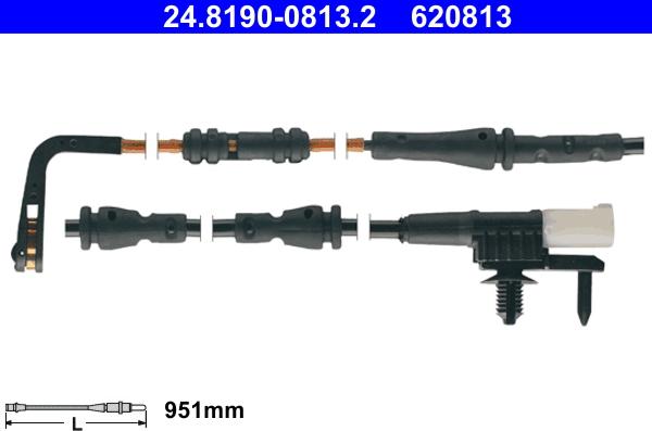 ATE 24.8190-0813.2 - Contact d'avertissement, usure des plaquettes de frein cwaw.fr