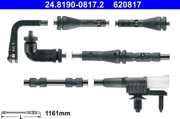 ATE 24.8190-0817.2 - Contact d'avertissement, usure des plaquettes de frein cwaw.fr