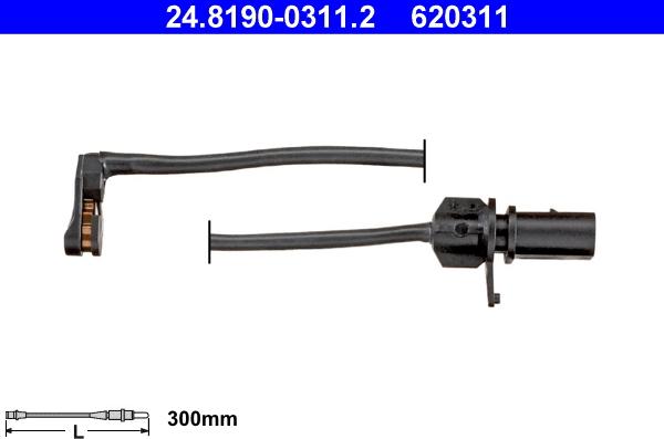 ATE 24.8190-0311.2 - Contact d'avertissement, usure des plaquettes de frein cwaw.fr