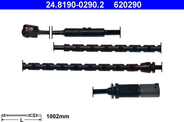 ATE 24.8190-0290.2 - Contact d'avertissement, usure des plaquettes de frein cwaw.fr