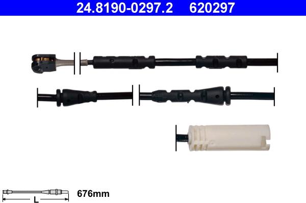 ATE 24.8190-0297.2 - Contact d'avertissement, usure des plaquettes de frein cwaw.fr