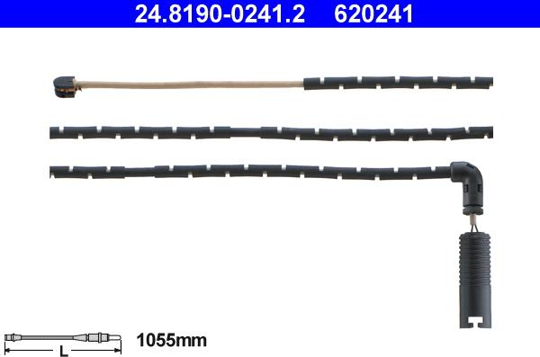 ATE 24.8190-0241.2 - Contact d'avertissement, usure des plaquettes de frein cwaw.fr