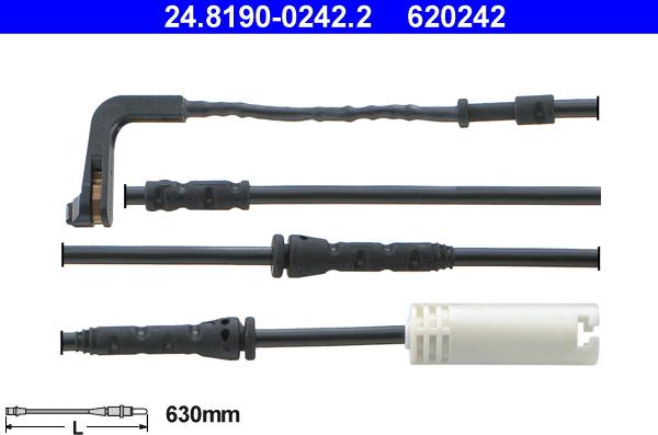 ATE 24.8190-0242.2 - Contact d'avertissement, usure des plaquettes de frein cwaw.fr